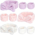 Spa Headband and Wristband Set, 3Pcs Microfiber Face Headband, 6Pcs Wrist Spa Wash Band for Washing Face