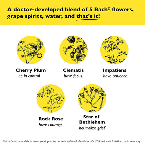 Bach RESCUE REMEDY KIDS Dropper 10 mL, Natural Stress Relief, Homeopathic, Vegan, Kid-friendly