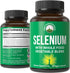 Selenium Supplement, 30 Pills, Pure Vegan Capsules, Whole Food Blend of 25+ Vegetables and Fruits for Immune Support