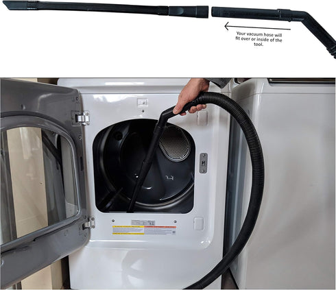 Dryer Vent Cleaner Kit, Vacuum Attachment and Brush, Lint Eraser Dryer Duct Cleaning Tool