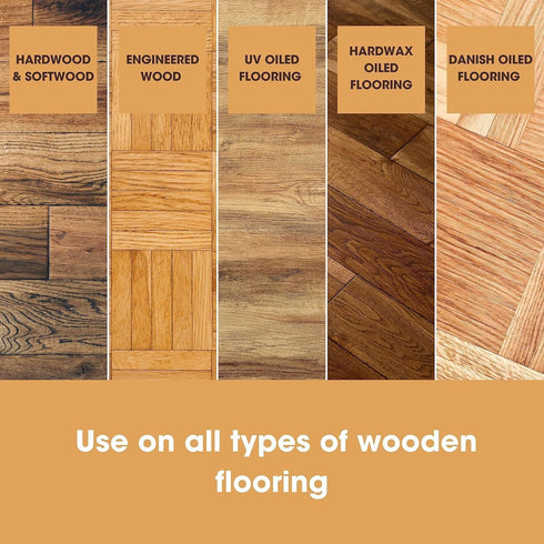 Furniture Clinic Wood Floor Maintenance Oil - Restores & Protects Oiled Wood Flooring, 17oz / 500ml