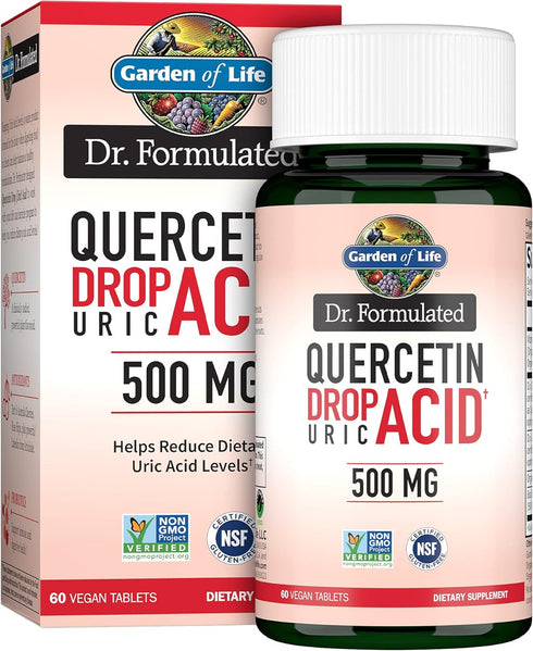 Garden of Life Quercetin Probiotic & Uric Acid Support - 60 tablets - with Tart Cherry, Vitamin C from Organic Acerola,