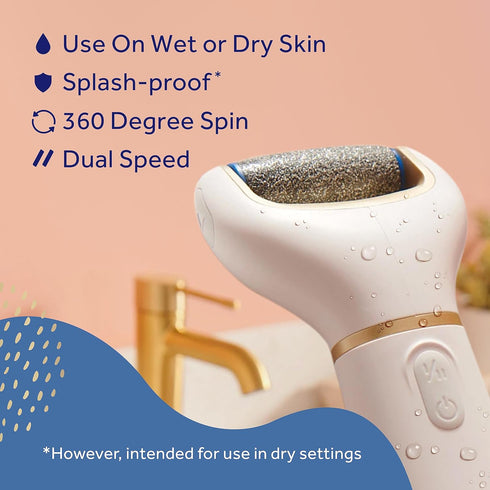 Amopé Pedi Perfect Electric Callus Remover Foot File with Diamond Crystals, Pedicure Tool for Feet, 1 Count