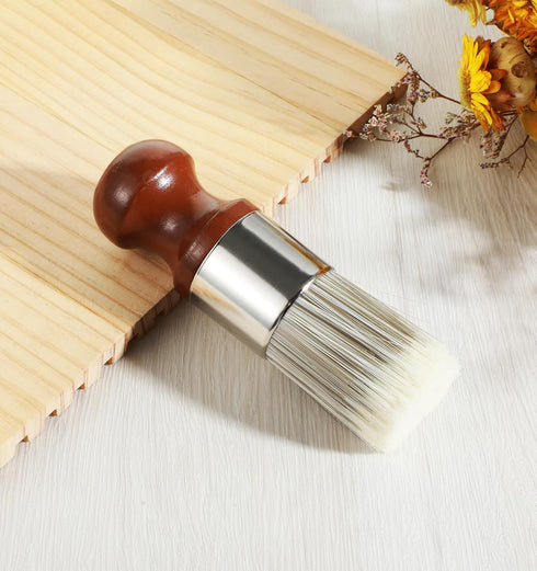 Thrymme 5.3 Inch Furniture Salve Brush, Leather Salve Brush for Furniture with Ergonomic Handle
