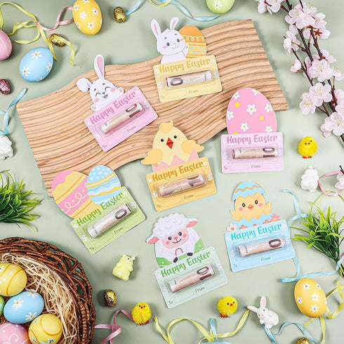 Waldeinsamkeit 16Pcs Easter Money Holders Happy Easter Cash Gifts Cards for Gifting Cash Check Variety Fund Money Card