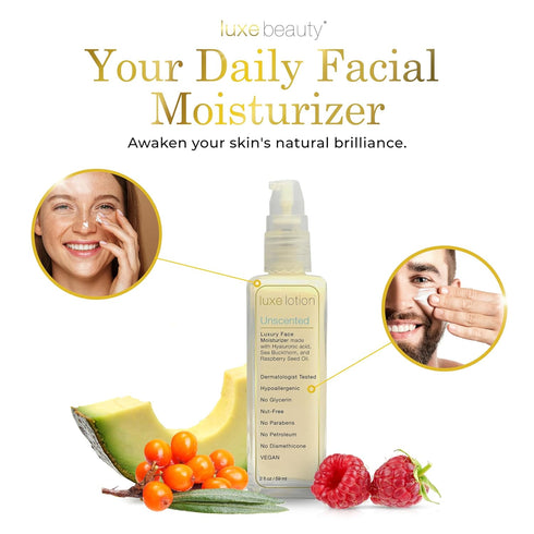 Non Greasy Hyaluronic Acid Moisturizer - Unscented Face & Body Lotion, Organic, Plant-Based, Anti-Aging, Travel Size