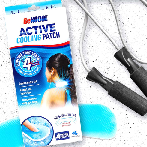BeKoool Active Cooling Patch, 4 Count for Cooling Relief During Mild to Moderately Strenuous Activities