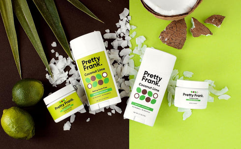 Pretty Frank Natural Aluminum-Free Deodorant Stick, Coconut Lime, 1-Pack, Organic Ingredients for Sensitive Skin