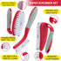 Set 6 Randomly Scrub Brush of pcs - Red or Blue Color, Cleaning Shower Scrubbers with Squeegee for Shower Glass