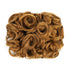 SWACC Short Messy Curly Dish Hair Bun Extension, Easy Stretch Combs, Clip in Ponytail, Strawberry Blonde-27#