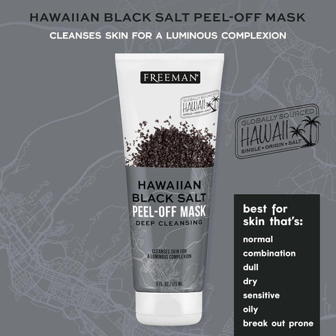 Freeman Exotic Blends Facial Mask 4 Piece Set, Peel-Off & Jelly Masks for Cleansing, Hydrating, Vegan & Cruelty-Free
