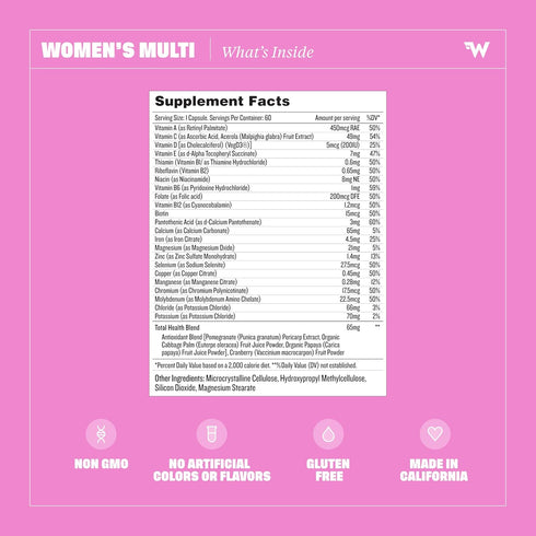 Health by Habit Womens Multi Supplement 2 Pack (120 Capsules) - 23 Essential Vitamins and Minerals, Supports General Health & Wellness, Non-GMO, Sugar Free (2 Pack)