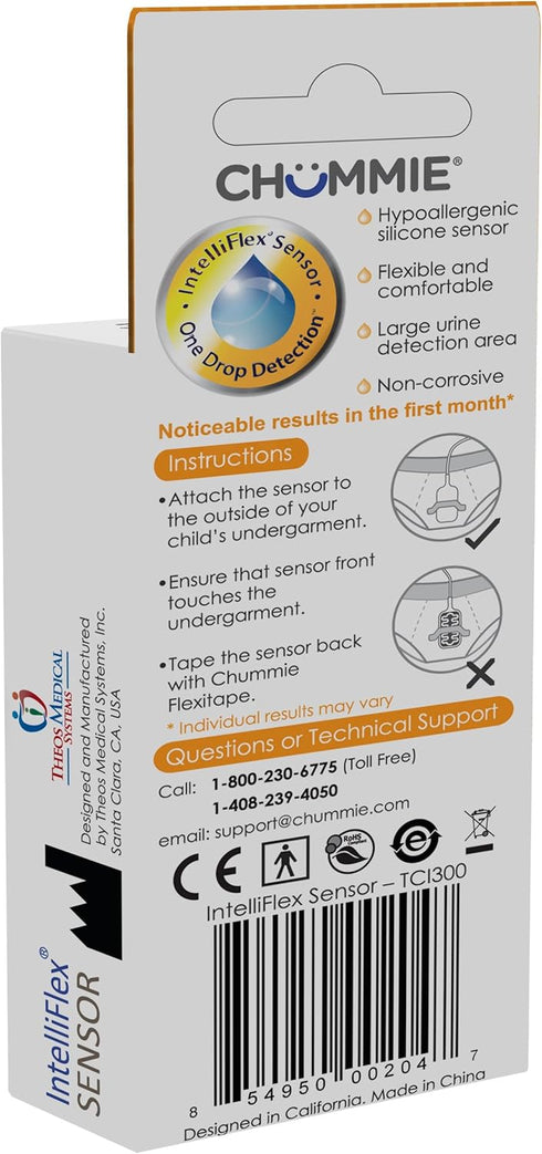 Replacement One Drop Detection Intelliflex Sensor with SmartFit Technology for Premium and Elite Bedwetting Alarms, 1 Count