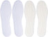 Happystep Cotton Terry Cloth Insoles, Barefoot Shoe Inserts, 2 Pairs of White (Women Size 10)