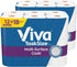 Viva Multi-Surface Cloth Paper Towels, Task Size - 12 Super Rolls (2 Packs of 6), 81 Sheets Per Roll
