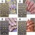 8 Sheets Gold Nail Stickers, Flower Nail Decals, 3D Self-Adhesive Leaf Nail Art Supplies for Women