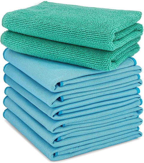 Longmann Microfiber Glass Cleaning Cloths | Streak Free Windows & Mirrors | Lint
