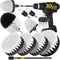 Holikme 10 Pieces Drill Brush Attachments Set: Power Scrubber Brush with Long Attachment for Bathroom, Kitchen Cleaning