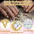 Maitys 54 Pieces Gold Nail Charms, Rhinestones Heart Nail Charms, Alloy 3D Dangle Nail Jewelry for Christmas Nail DIY