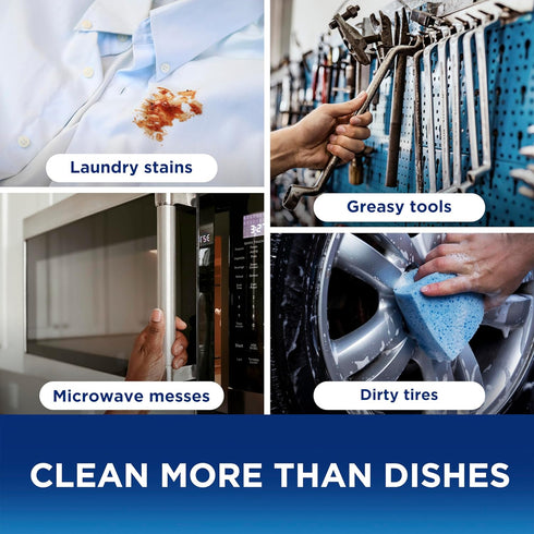 Dawn Dish Soap Platinum, Refreshing Rain Scent, Includes 3x24oz + 2 Non-Scratch Sponges (Packaging May Vary)