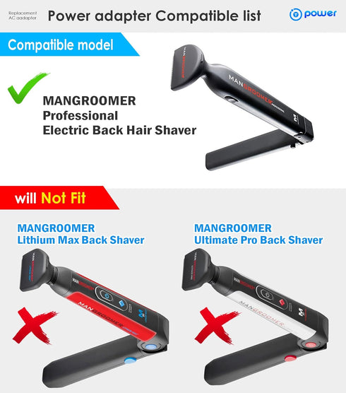 T POWER Charger for Mangroomer Professional Sku 211-6: Do-it-yourself Electric Back Hair Shaver Power Supply Cord