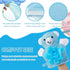 2 Pcs Bath Mitt Washcloths Gloves, Cute Cartoon Exfoliating Glove Body Scrubber for Kids Shower (Blue Bear, Green Frog)