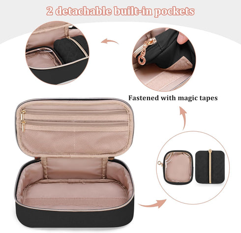 Yarwo Diabetic Travel Case for Blood Glucose Monitor, Insulin Syringes, Diabetes Supplies Storage Bag (Black)