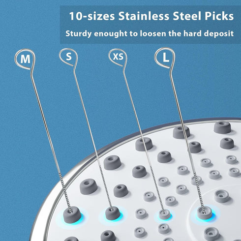 Multiplesize Shower Head Cleaner Tool, Cleaning Brushes for Small Holes, Unclogging Showerhead Cleaner Picks