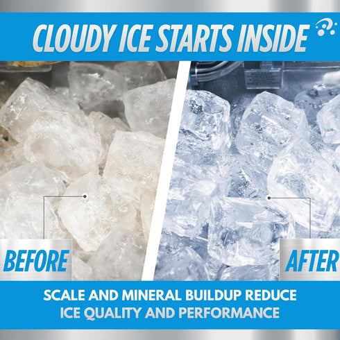 Oh Yuk Ice Machine Cleaner Descaler Scale & Buildup Remover, Nickel-Safe Ice Maker Cleaning Solution, Compatible