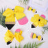 Whaline 5Pcs Back to School Yellow Pencil Hair Bow Clips, Jumbo Ribbon Grosgrain Hairgrips for Girls