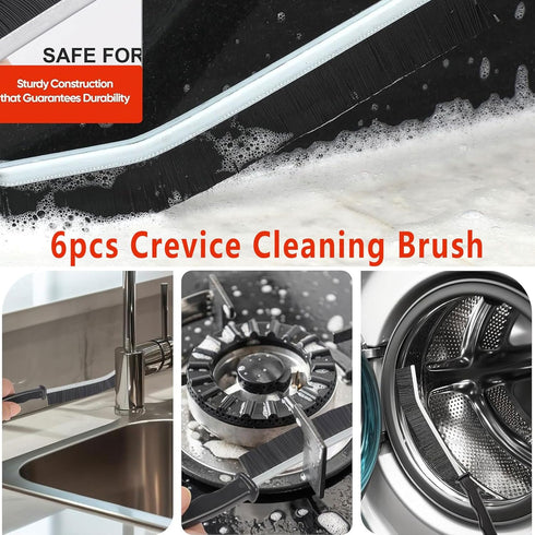 TURUM 12Pcs Set,Hard Crevice Cleaning Brush Bristle Cleaning Supplies for Kitchen, Bathroom, Corner, Grout, Sink, Cup
