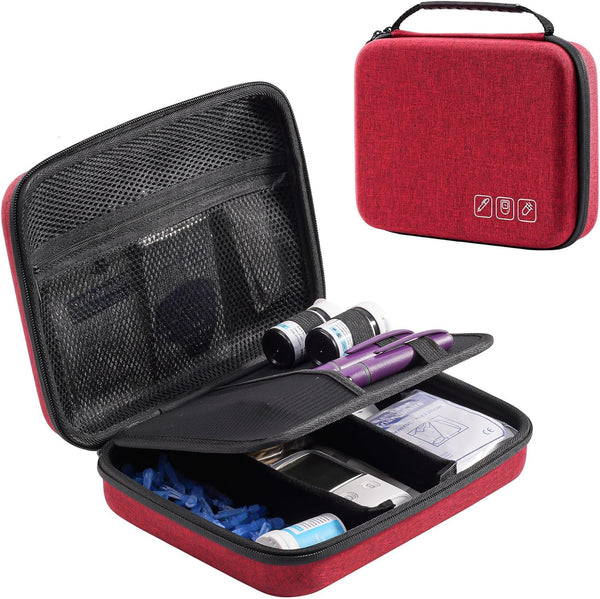 ProCase Diabetic Supplies Hard Travel Case, Diabetes Storage Bag for Glucose Meter, Insulin Pen, Blood Sugar Test
