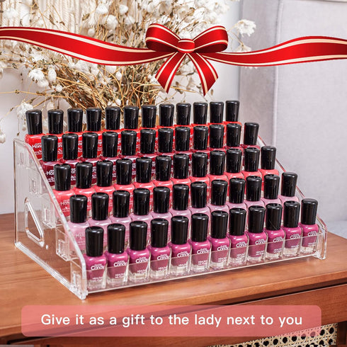 5 Layers Nail Polish Organizer, Acrylic Stand for Sunglasses, Clear Nail Polish Rack and Display Stand