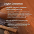 Ceylon Cinnamon Supplement - Certified Organic, Non-GMO, Gluten Free, Supports Healthy Metabolism, 60 Vegan Capsules