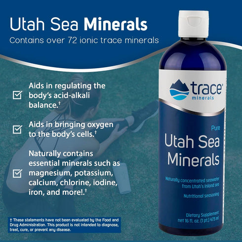 Trace Minerals Pure Utah Sea Minerals Dietary Supplement, 16 fl oz