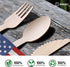 BANBU Bamboo Utensils Disposable, 100 PK 100% Compostable Biodegradable Forks for Travelling Camping
