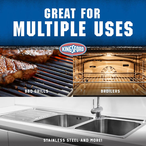 Kingsford Grill Cleaner Aerosol Spray 19oz, Quick Clean BBQ Grill Cleaning Accessories for Barbeque Grills