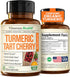 Turmeric Curcumin & Tart Cherry Extract Capsules, 600mg - Joint Health & Sleep Support with Black Pepper