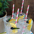 Stripe Paper Straws, Pink White, Valentine Birthday Party Supply, 7.75 Inches, Pack of 50, Outside the Box Papers