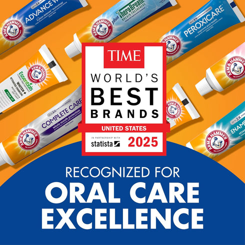 HAMMER Toothpaste-4 Pack 4.3oz 100% ARM & Essentials Whiten & Strengthen Fluoride of Tubes, Fresh Mint- Natural Baking