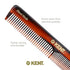 Kent 2T Fine Tooth and Wide Tooth Combs for Men - Small Beard and Mustache Comb, 6"