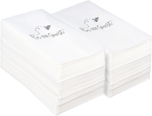 Guest Hand Towels - Disposable Hand Towels with Be Our Guest Message, Pack of 50
