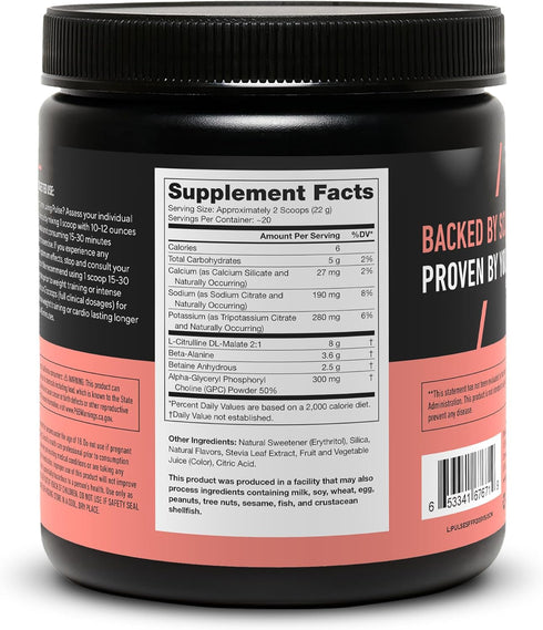 LEGION Pulse Pre Workout Supplement - All Natural Nitric Oxide Drink, Caffeine Free Fruit Punch