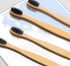 Biodegradable Eco-Friendly Natural Bamboo Toothbrushes, 4 Count for Sustainable Oral Care