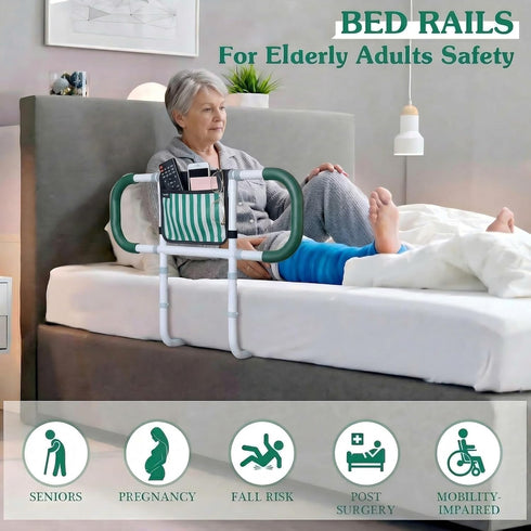 TerseFit 350lbs Adjustable Bed Rails for Seniors; Adults Bed Assist Rail for Elderly; Bed Safety & Assisting Rails;