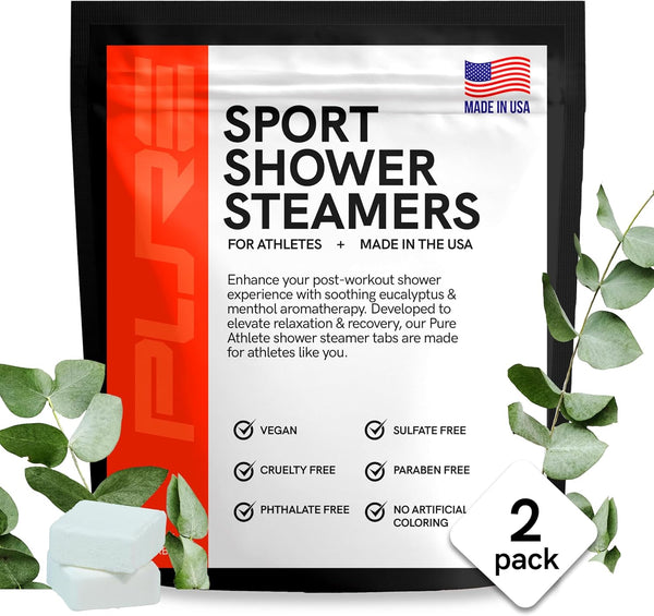 Sport Shower Steamers Made in USA with Natural Eucalyptus Essential Oil for Relaxation and Muscle Recovery
