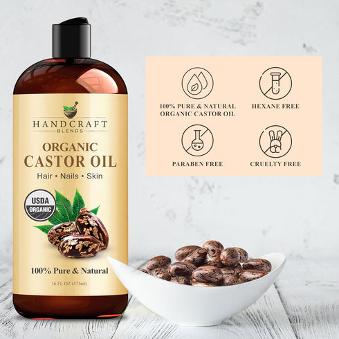 Pack 16 oz Pack Handcraft Blends Castor Oil Wrap | Organic Castor Oil | Reusable Wraps | Durable Comfortable Wraps |