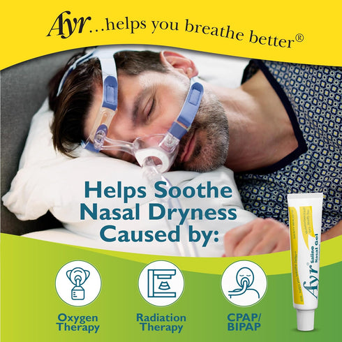 Ayr Saline Nasal Gel - 0.5 Ounce Tube with Soothing Aloe (Pack of 1)