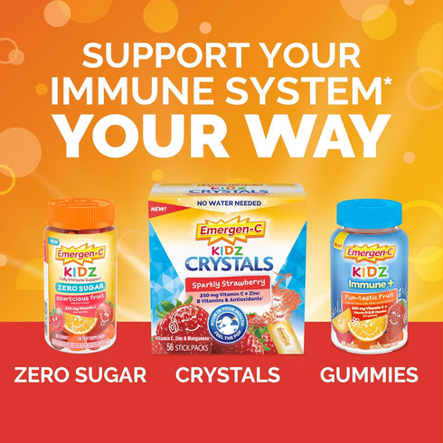 Immune Gummies Immune Gummies 44 Count Emergen-C Kidz Daily Support Dietary Supplements, Flavored with Vitamin C and B