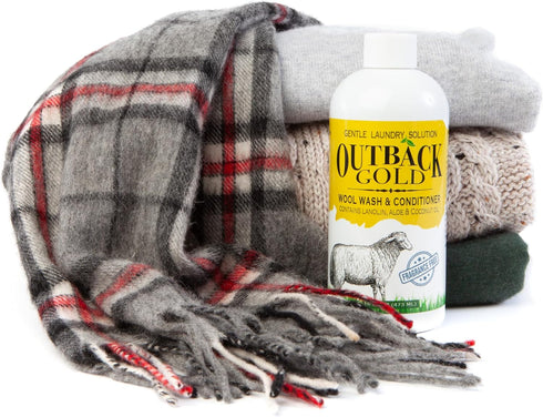 Outback Gold Wool Wash, Natural Plant Based Liquid Laundry Detergent, Fragrance Free, 16 Fl Oz